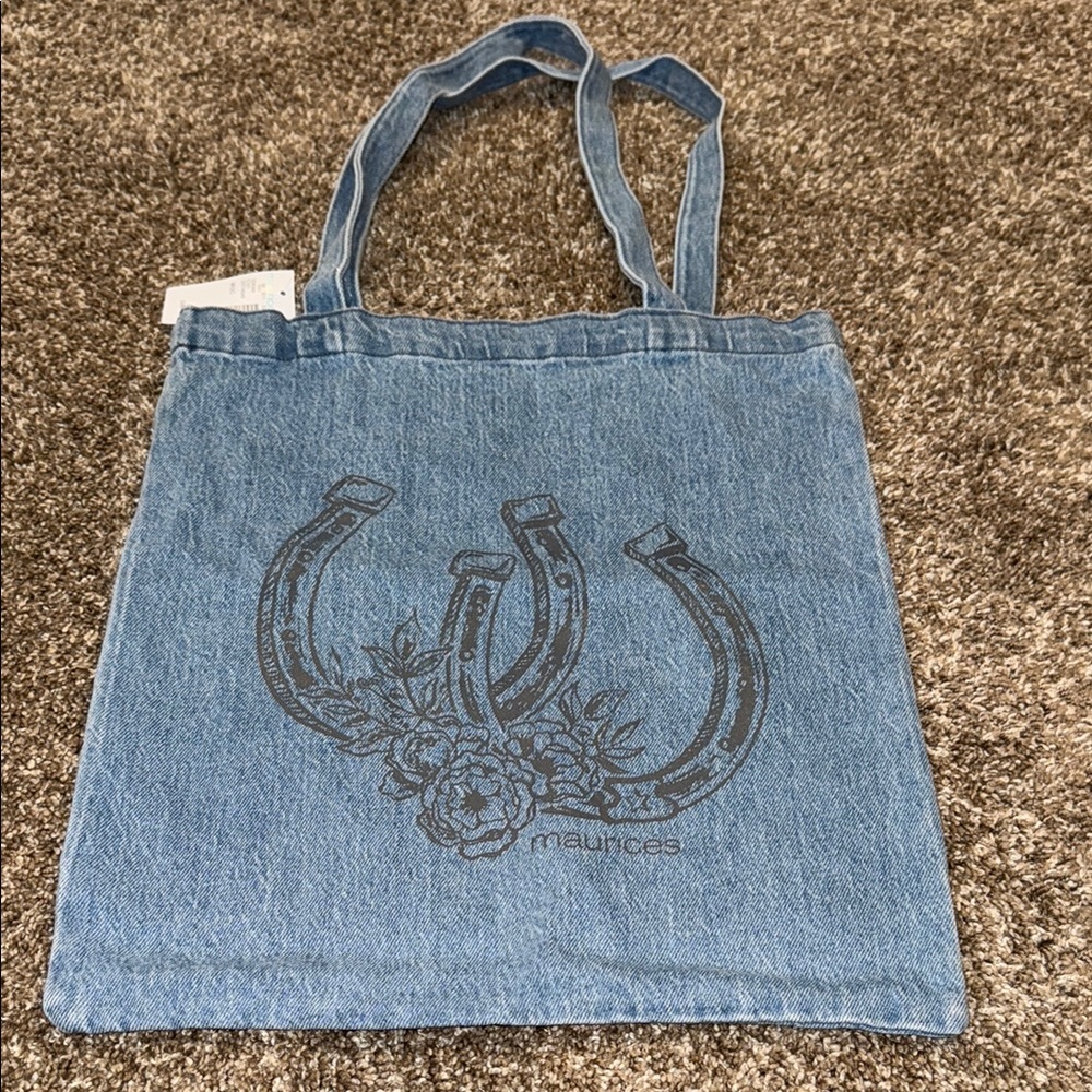 Maurices Blue Denim Tote Bag